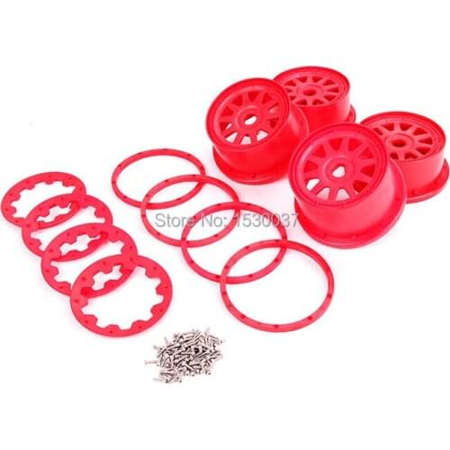 Nylon super star Wheel Hub set with beadlock ring and screws for 1/5 rovan hpi kingmotor baja 5b rc car parts
