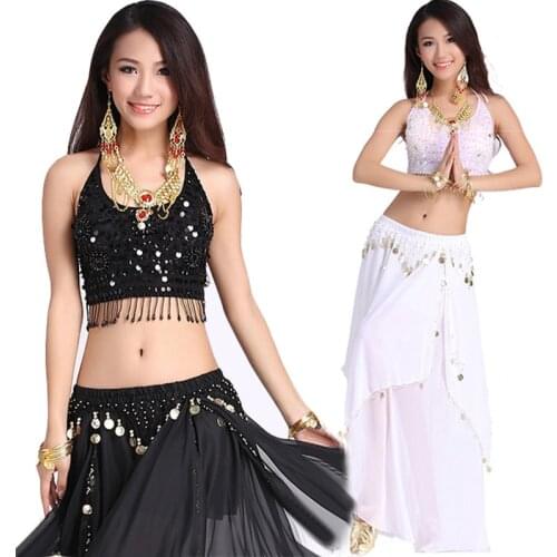 Adult Belly Dance Suit Performance Clothing Two-Piece High Quality Chiffon Indian Dancing Costumes