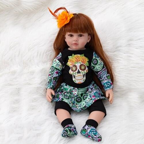 Baby Halloween Gift Toys 55cm Soft Silicone Reborn Lol Dolls Surprises Baby Realistic Doll Reborn Vinyl Boneca Reborn Doll