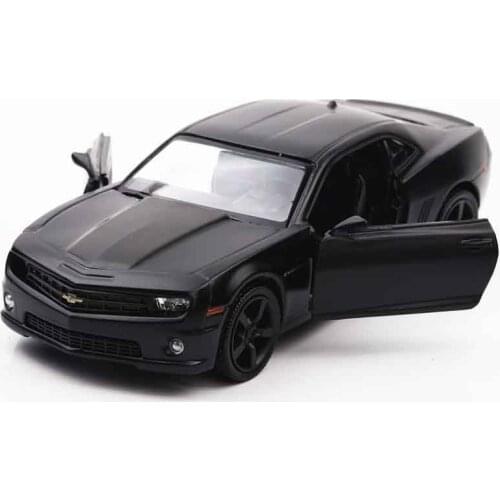 1:36 Scale Chevrolet Camaro Diecast Metal cars toy Matte Black Pull Back Model Alloy car toys for children kids baby model car
