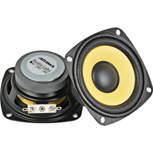 AIYIMA 2pcs 3Inch Full Range Speaker 4Ohm 10W Gold Foam Edge Black Magnetic Multimedia Loudspeaker DIY HIFI 78mm Audio Speaker