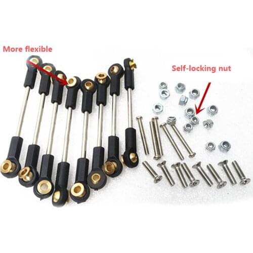 Upgrade Nylon Metal Ball Tie Rod for MN Model 1:12 D90 D91 RC Car Spare Parts 8 Nylon / Metal Black / Silver Ball Tie Rods