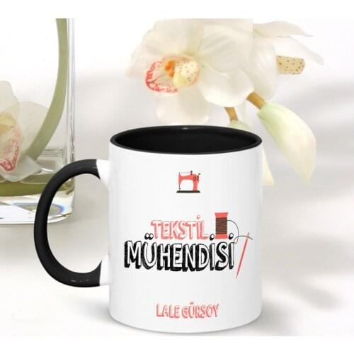 Personalized Professional Textile Engineer Black Mug Cup-002