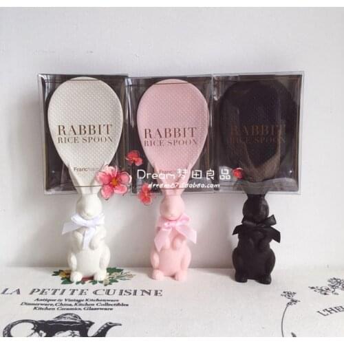 Lovely rabbit plastic rice spoon rice shovel package mail non-sticky rice export Japanese gift write card