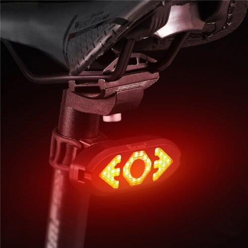 USB Rechargeable Bicycle Lights Turn Signals Remote Control Direction Indicator MTB LED Rear Light Night Taillight with Horn