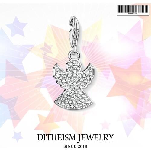 Guardian Angel Charms Pendant,2018 Fashion Jewelry 925 Sterling Silver Sweet Gift For Women Girls Fit Bracelet Necklace Bag