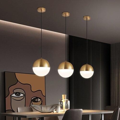 Modern led glass ball deco maison luminaire deco chambre kitchen dining bar commercial lighting pendant lamp bedroom dining room