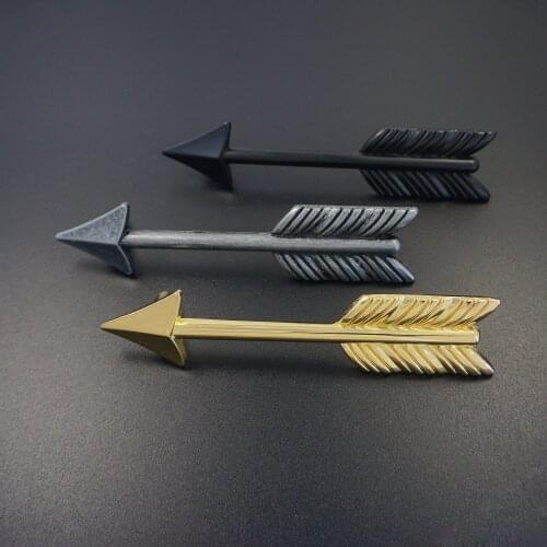 Zinc Alloy Cabinet Pulls Creative Handles for Drawer Dresser Wardrobe Gold Arrow Shape Kitchen Cupboard Door Handle Hardware