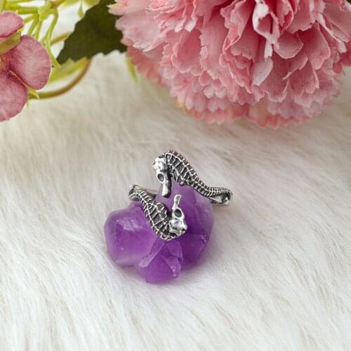 Unique Hippocampus Rings For Women Adjustable Designer Ring Vintage Jewelry