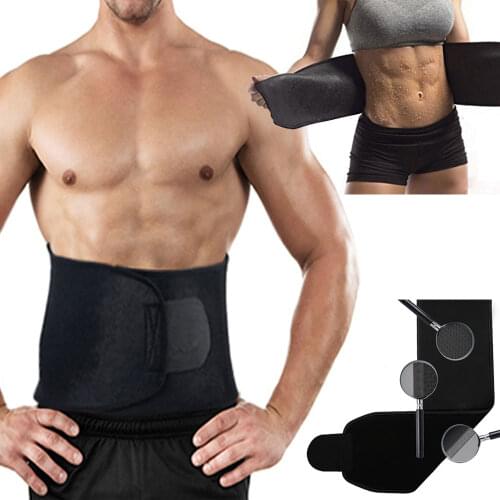 Sweat Premium Waist Trimmer for Men & Women Shapers Sauna Waist Trainer Corset Body Shaper Black Slimming Belt Face Lift