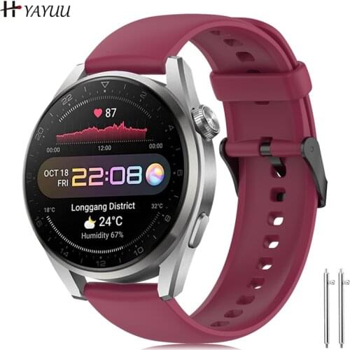 YAYUU Band for Huawei Watch 3/3 Pro/GT 2 Pro/GT 46mm/GT2 46mm/Galaxy Watch 3 45mm/Galaxy Watch 46mm/Gear S3 Silicone Strap