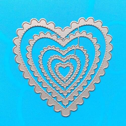 YINISE Metal Cutting Dies For Scrapbooking Stencils HEARTBASIC FRAME DIY Paper Album Cards Making Embossing Folder Die Cuts Mold