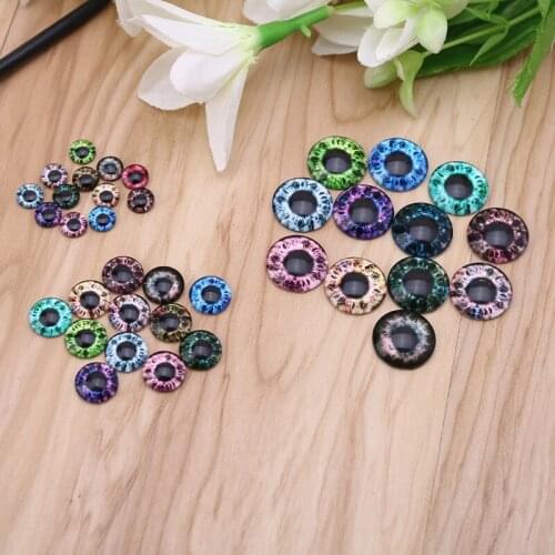 20pcs Glass Doll Eyes DIY Crafts Eyeballs for Dinosaur Animals Eye Accessories 54DF