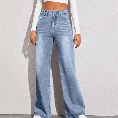 2121 Washed Denim Pants Jeans Casual High Waist Loose Jeans Pants Sexy Vintage Plus Size High Quality Long Pants Штаны #T2Q