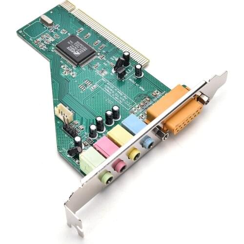 4 Channel 5.1 Surround 3D PC PCI Sound Audio Card w/Game MIDI Port Sound Card