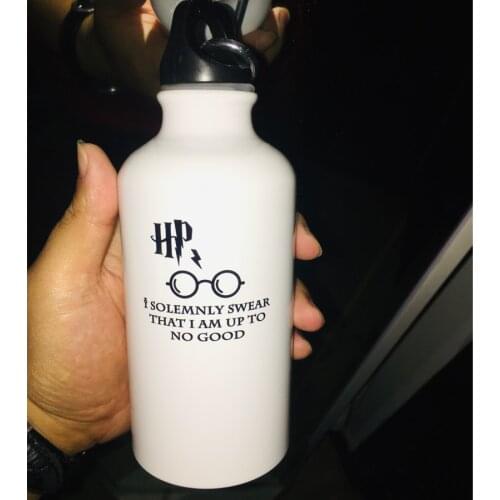 400ml Modern Design Water Bottle with Cute Patterns Portable Sports Bottle Camping Hiking Dedicated Kettle Student Water Bottle