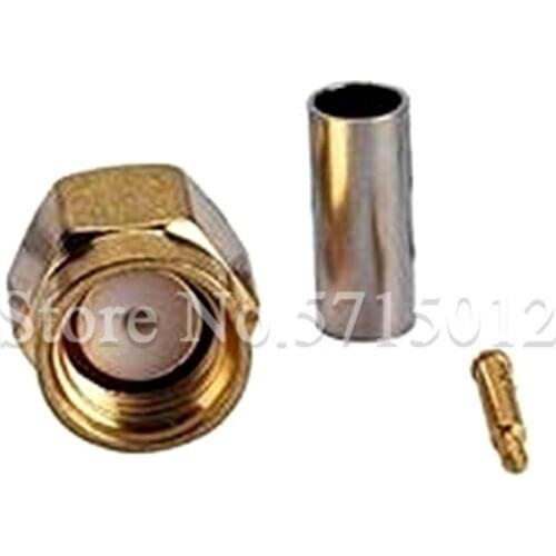5PCS SMA Straight Male Crimp Interface Connector for Connect RG316 RG174 Electric Wire Cable Coaxial RF Connector Adapter