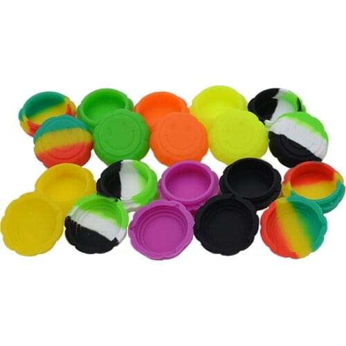 5pcs 6ml Pumpkin Bho Non stick silicone wax container Dab butane slick oil jar