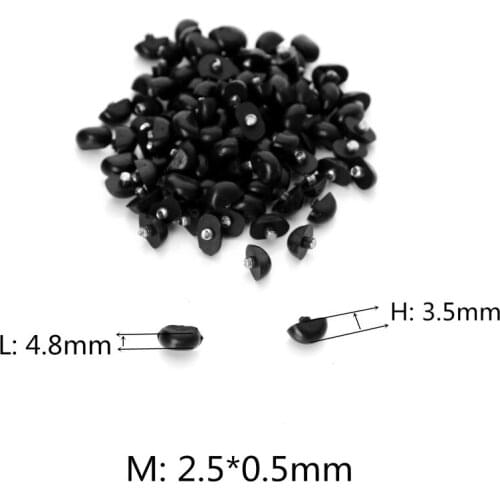 M:2.5*0.5mm 50 Pcs Scissors Silencer Stopper Accessories Barber use Silencieux Hair-Cutting Vintage Scissors Parts Muffler Tools