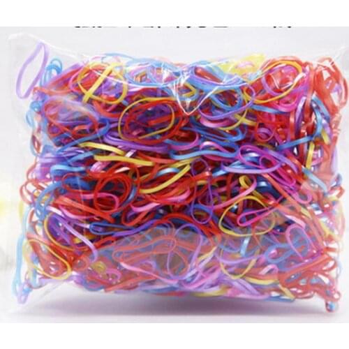 500bag 500pcs/bag Children TPU Rubber Bands Ponytail Holder Elastic Hair Band