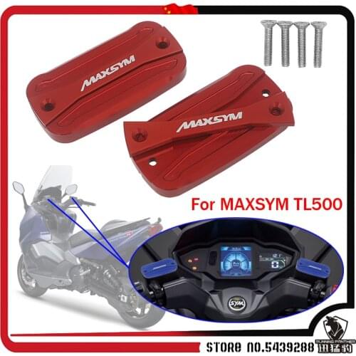 2 Pieces Motorcycle Accessorie Front Brake Clutch Fluid Reservoir Cap Cover For SYM MAXSYM TL500 Maxsym TL 500 tl500 2020