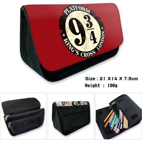 Harries Magic Platform 9 4/3 Pencil Case Wallet Purse Potter School Pen Zipper Bag Anime Cartoon Pencils Stationery Kids Gift