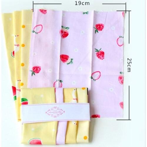 Dailylike Sewing Quilting Fabrics Printed Cloth Cotton Fabric Quilting Fabric Patchwork Needlework Cartoon fabric 19*25cm 4Pcs