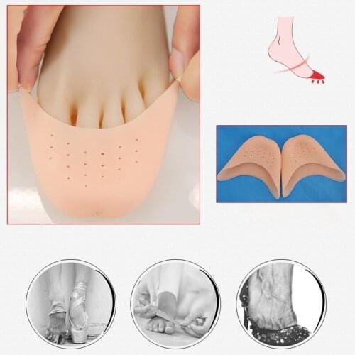 Breathable Silicone Gel Ballet Toe Pads Pointe Dance Forefoot Protector for Dancer Sneaker Toe Care High Heel Toe Insole