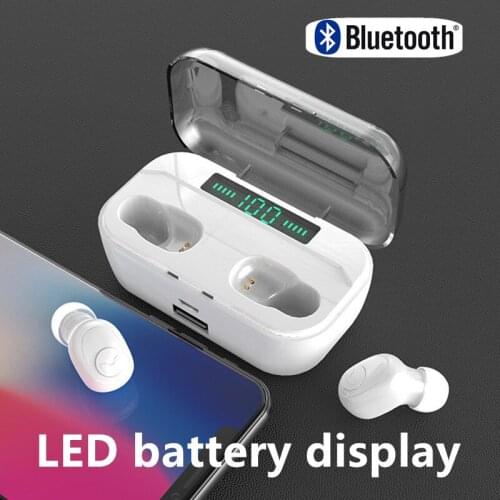 G65 TWS Bluetooth Earphone Wireless Headphone LED Battery Display HD 5D Stereo With Power Bank Can charge the phone