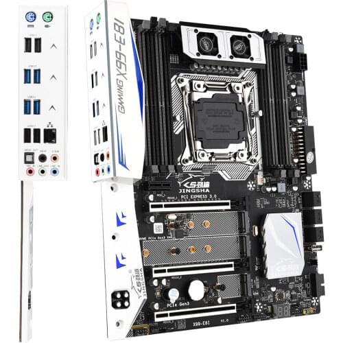 Jingsha X99-E8I Gaming Motherboard with 8 DDR4 Memory Slots 6 SATA3.0 Ports Support Intel Xeon E5 LGA2011-3 V3/V4 Series CPU