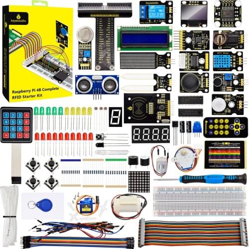 2021NEW Keyestduio Complete RFID Starter Kit For Raspberry Pi 4B /3B+ 40Projects /Linux&Python C Programming(NO RPI 4B Board)