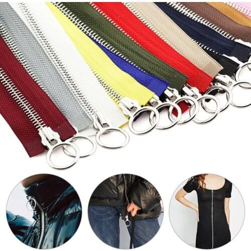 Colorful Open-end Metal Zippers 5# A Coudre Double Sliders Zippers For Sewing Clothing DIY Down Jacket Accessories