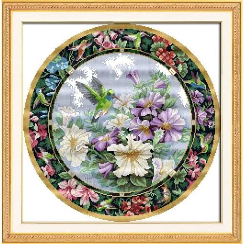 The sweet nectar Embroidery Needlework Kit DIY Home Decor Cross Stitch Kits Printed Canvas DMC Counted printed Cross-stitch set