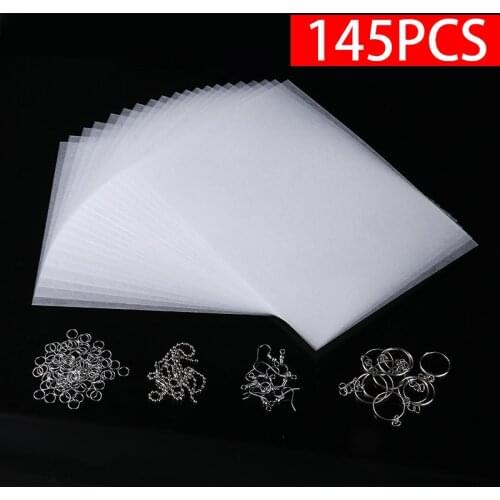 145Pcs Heat Shrink Plastic Sheets Kit Plastic Magic Paper Sheet Shrinky Paper Hole Punch Keychains DIY Jewelry Earrings Brooch