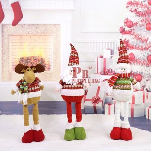 2017 new Christmas dolls Christmas crafts telescopic old people dolls Christmas gifts supplies