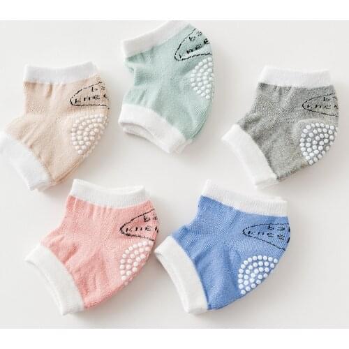 New Non Slip Childrens Cotton Kneepad Baby Crawling Kneepad Terry Thickened Mesh Breathable Baby Kneepad Summer
