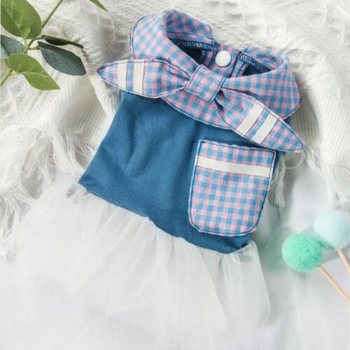 Bow Dress Pet Dog Clothes Skirt Thin Clothing Dogs Small Costume Lace Cute Shirt Breathable Chihuahua Summer White Girl Mascotas