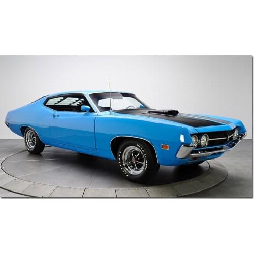 1971 Ford Torino Cobra Muscle Car Posters Prints Wall Art Unframed Canvas Paintings For Home Decor