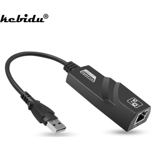 Kebidu USB 3.0 To Gigabit Ethernet RJ45 LAN (10/100/1000) Mbps Network Adapter For PC for windows /VISTA/WIN7/win8/Mac /IOS/ANDR