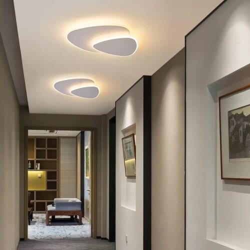 Modern Two Layers Led Ceiling Lights White/Coffee Body Surface Mount For Aisle Parlor Bedroom Restaurant Kitchen Ceiling Lamp