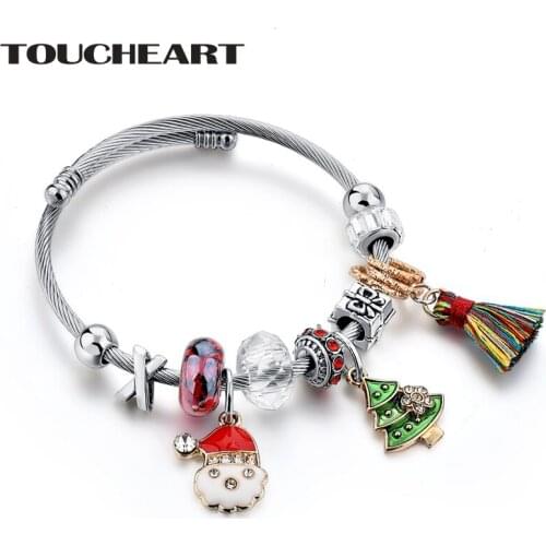 TOUCHEART Handmade Adjustable Bracelets & Bangles Charms For Women Stainless Steel Friendship Bracelet Christmas Gift SBR180131
