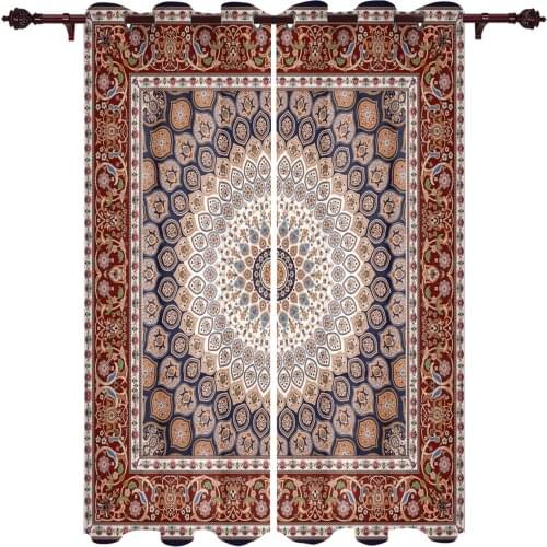 Living Room Curtains Turkey Ethnic Pattern Modern Home Decor Bathroom Kitchen Bedroom Balcony Floor Valance Curtains