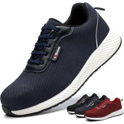 Safety Shoes For Men Women Work Shoes Steel Toe Cap Work Sneakers Men Security Boots Lightweight Safty Shoes Steel Toe Shoes