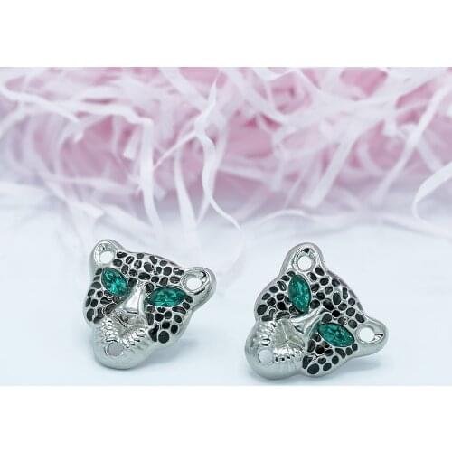 OSHUER 2 colors Vintage New Fashion Simple Leopard Head Charming stud Earrings For Lady Women