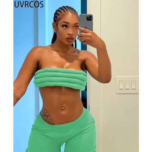 UVRCOS Harajuku Women Vest 2021 Fashion Broadcloth Three-Dimensional Decoration Sheath Sleeveless High Streetwear Backless Tops