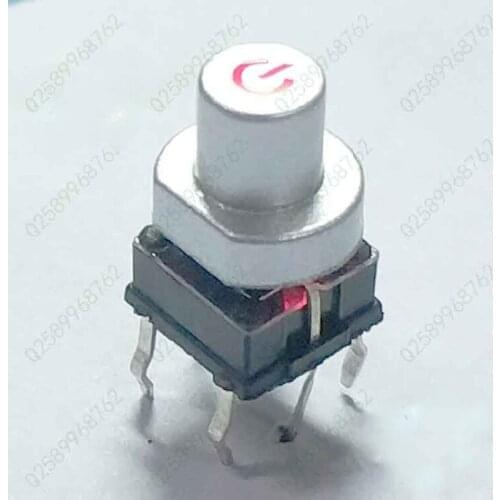 10sets Push the switch button straight into the 6-pin 6.2*6.2 button micro-motion self-reset red/blue/green/yellow/white light