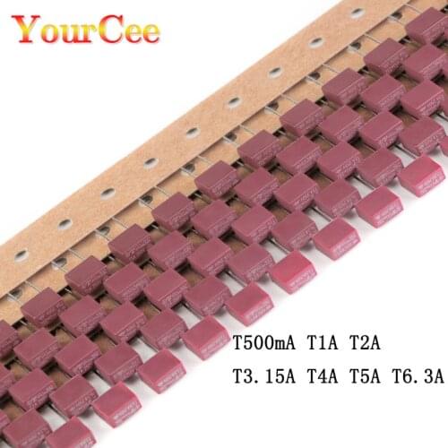 10pcs/lot Square Plastic Fuse T500mA T1A T2A T3.15A T4A T5A T6.3A 250V Slow Fuse For 392 LCD TV Power Board Commonly