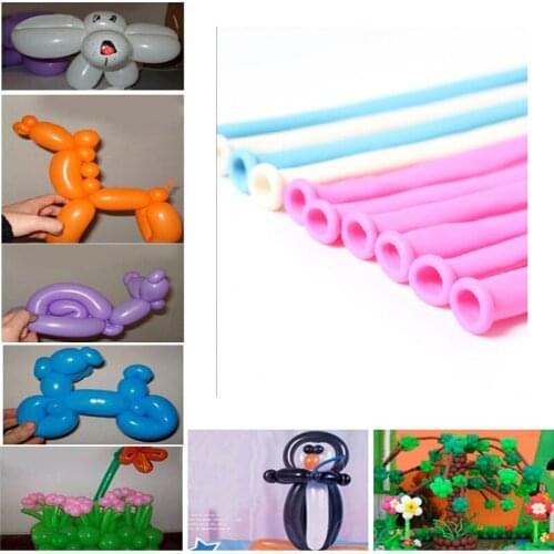 100pcs Long Balloons Magic Metallic Long Strip Balloon Shiny Chrome Tying Twist Latex Balloon Birthday Wedding Party Decoration