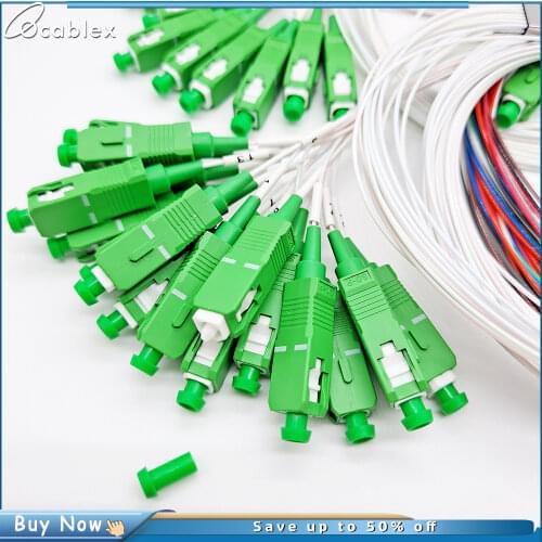 30PCS/Lot 1X16 PLC SC/APC SM 0.9mm High Quality 1m FTTH Fiber Optic Splitter SC APC