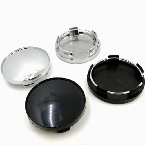 4pieces size 58.5mm blank car wheel caps fit 56mm car stickers Silver/Black color for all brand car makers DIY installation
